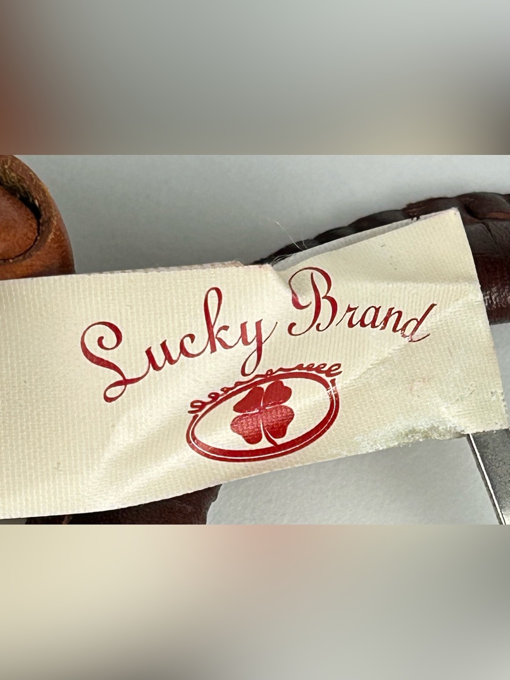 LUCKY BRAND VINTAGE STYLE PATCHWORK LEATHER WRISTLET - Picture 6 of 10
